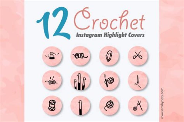 12 Crochet Instagram Highlight Covers Arts By Naty in 2020 Crochet