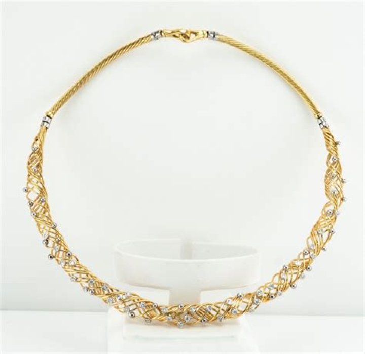 14-Karat Gold Diamond Choker