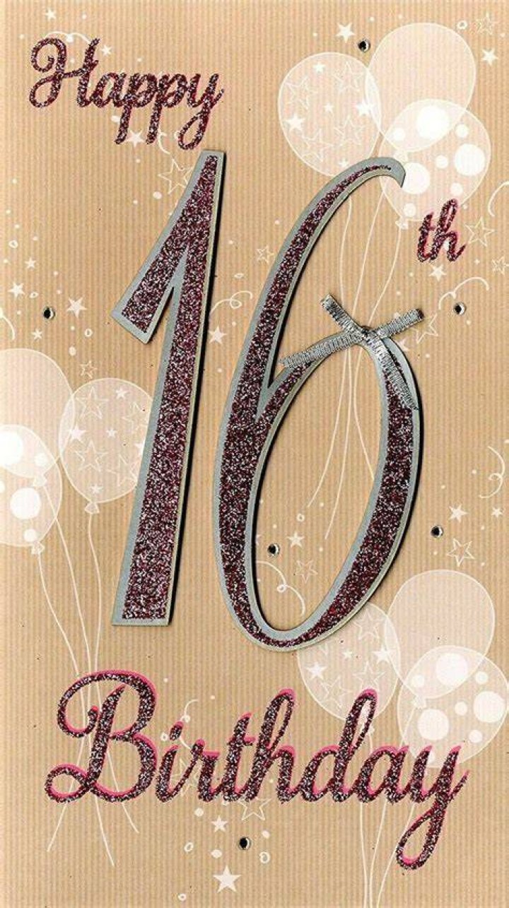 16th Age 16 Birthday Greeting Card Cards Love Kates