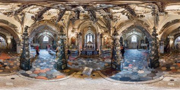 360&deg; view of Sedlec Ossuary Bone Chapel Kutna Hora Czech Republic Alamy