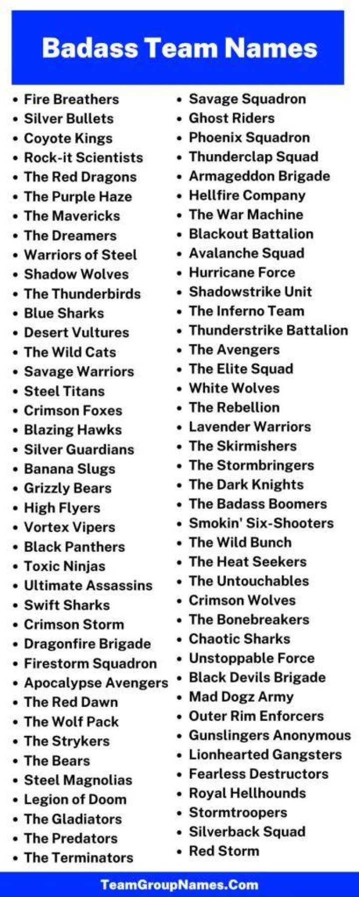 400 Cool Badass Group Names Ideas and Suggestions