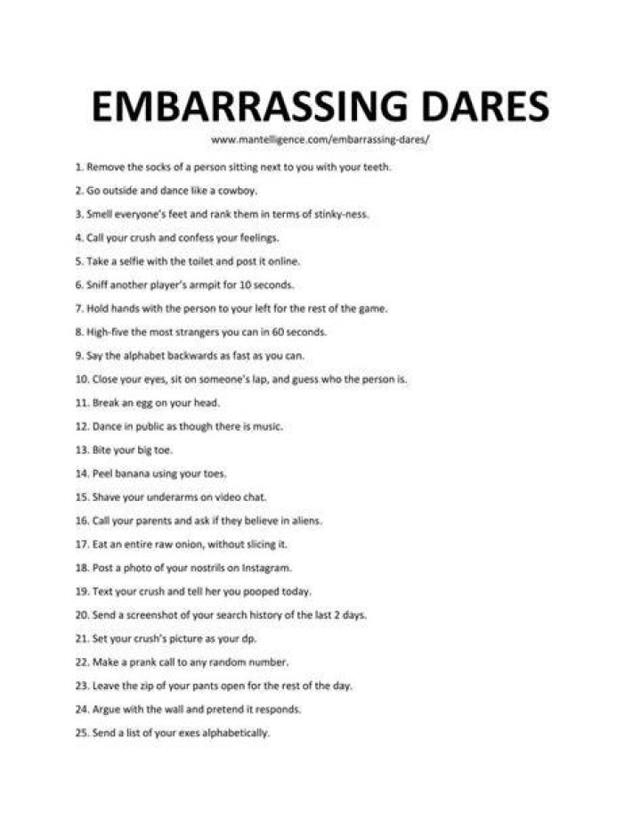 72 Really Embarrassing Dares for Friends (Over Text, IRL, Online