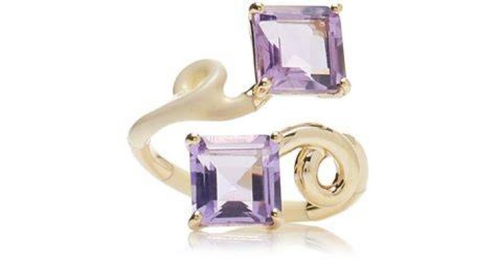 9K Gold, Amethyst, And Enamel Ring 9K Gold, Amethyst, And Enamel Ring