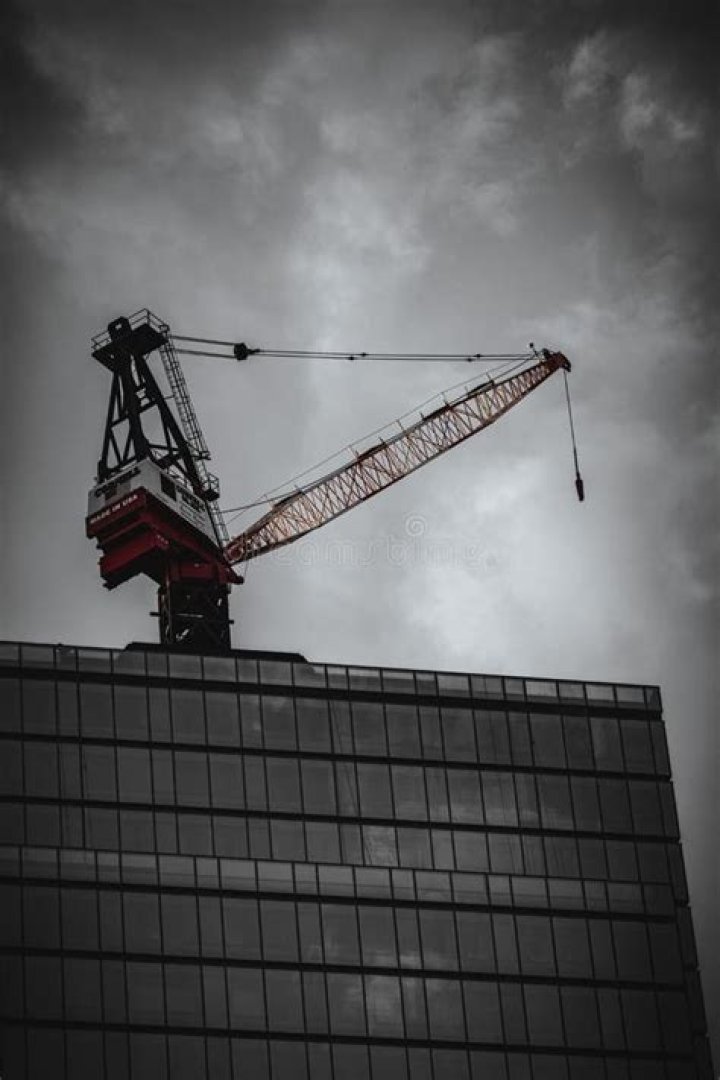 A crane sits where the Sycamore tree once stood before it was 'deliberately felled' last month in an apparent act of vandalism. Photo / AP
