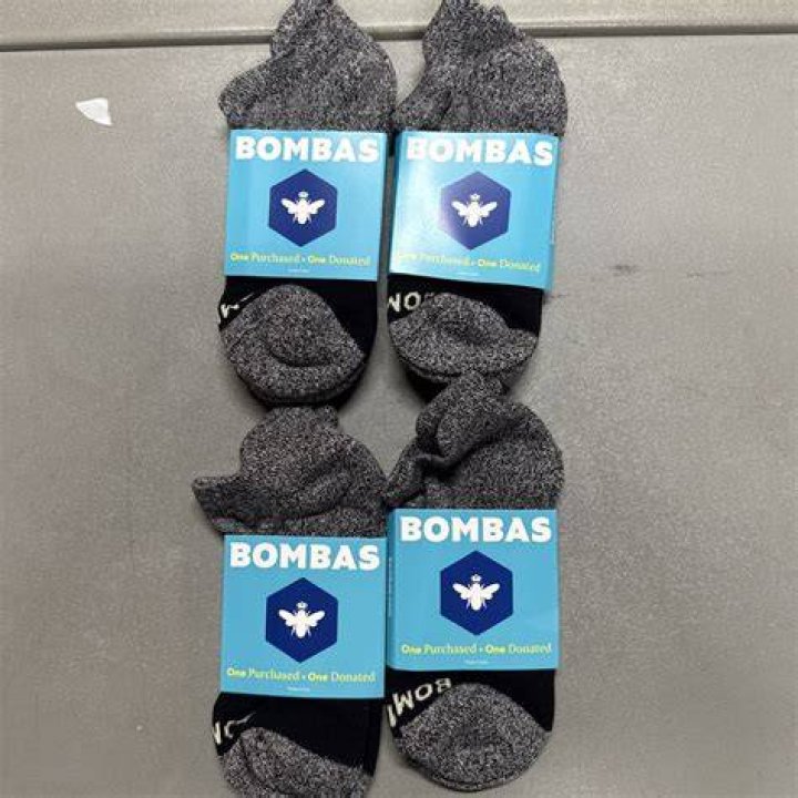 a four pack of bombas gripper socks, at-home pilates equipment