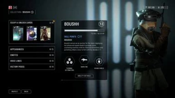 A panel showing Boushh's homeworld in Star Wars