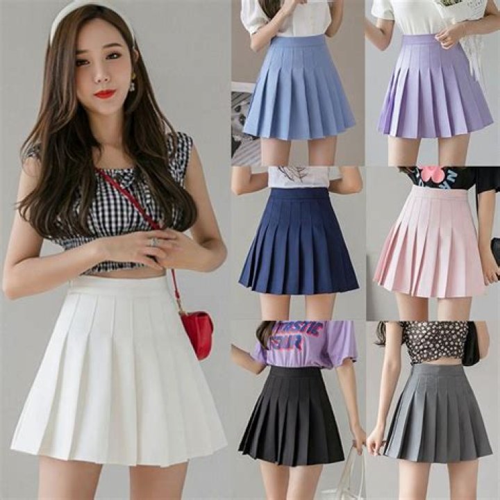 A pleated skrit A pleated skrit