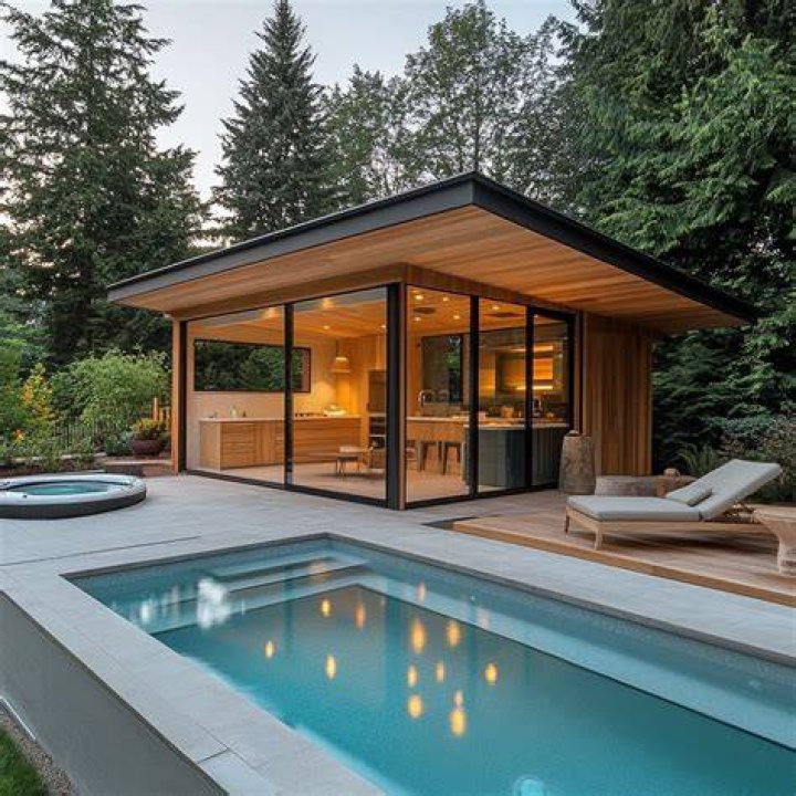 a pool in a house
