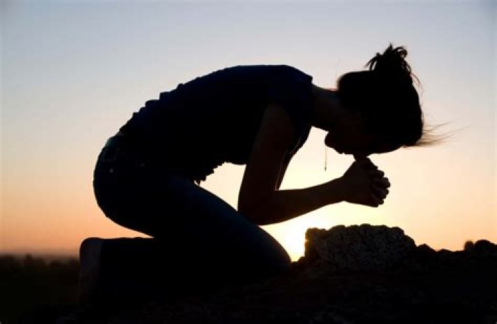 A praying woman