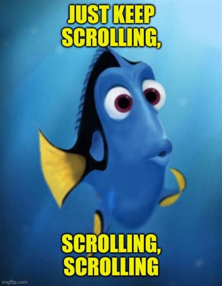 A scrolling down meme about Wario laughing.