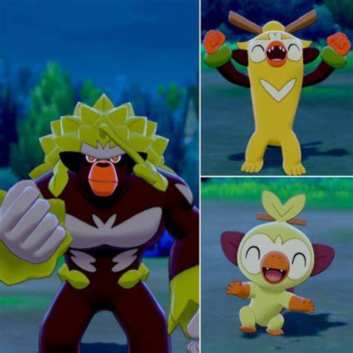 A shiny Grookey