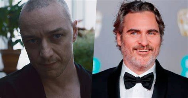 A split image of Joaquin Phoenix's Joker being interviewed and Robert Pattinson's Batman looking serious-1