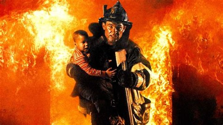 A still from the firefighter massacre scene in Halloween Kills.