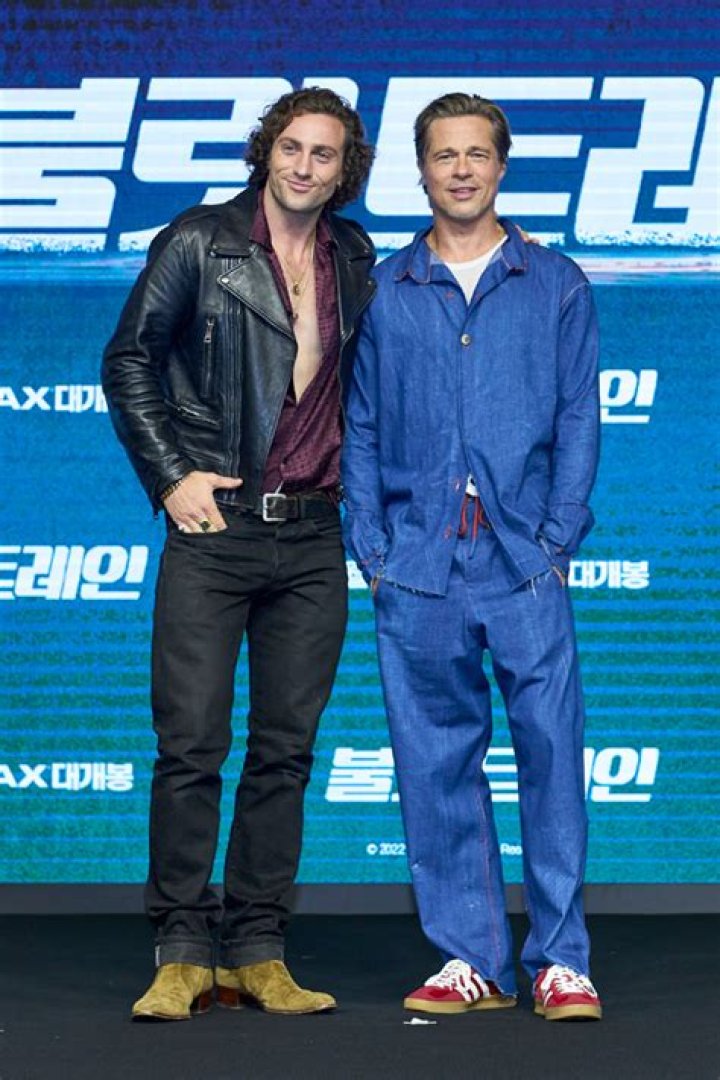 Aaron Taylor-Johnson and Brad Pitt in Bullet Train. Photo / Supplied