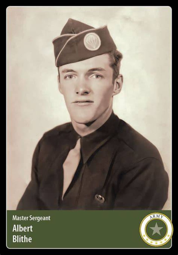 Albert Blithe looking concerned in Band of Brothers