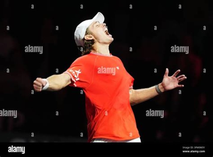 Alexander celebrates his hard-fought victory.