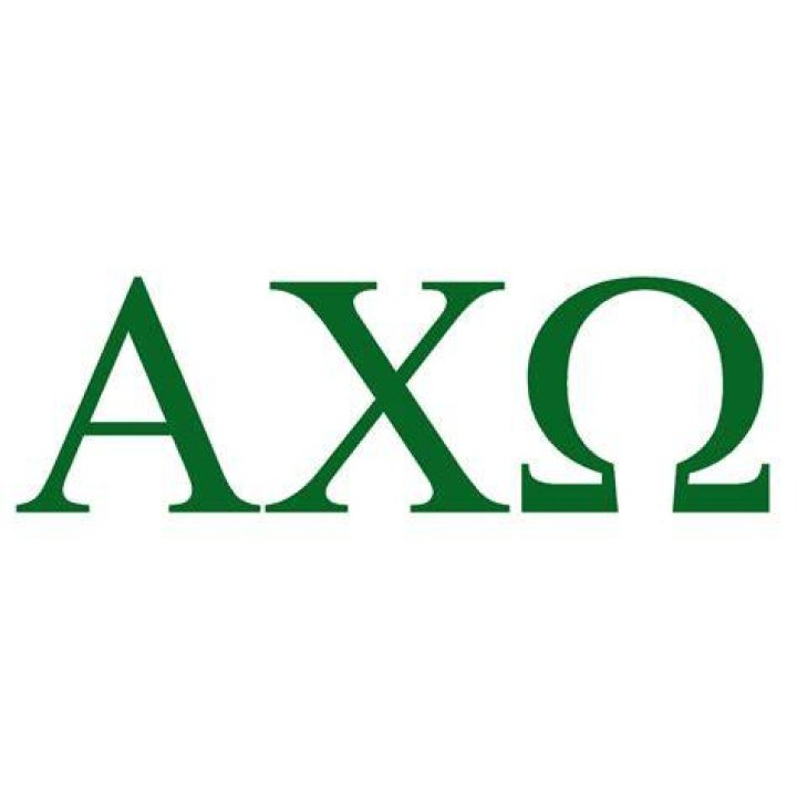 ALPHA CHI OMEGA Greek Lettering Single Color Transfer Type Decal
