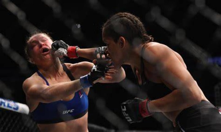 Amanda Nunes after beating Rousey