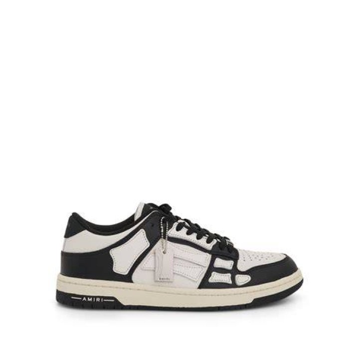 Amiri Skeleton Bone Lowtop Sneakers Black White Editorialist