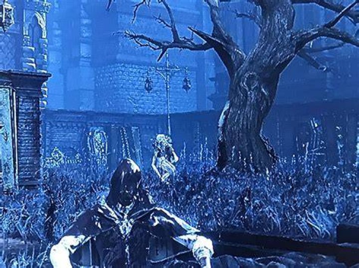 An early screenshot of Bloodborne's The Old Hunters DLC.