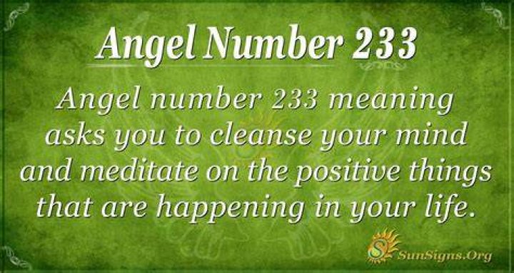 Angel Number 233 Meaning Clean Your Mind