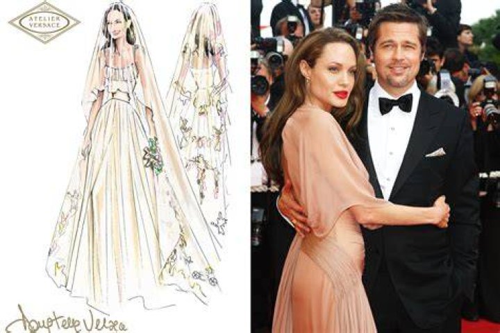 Angelina Jolie's Versace Wedding Gown