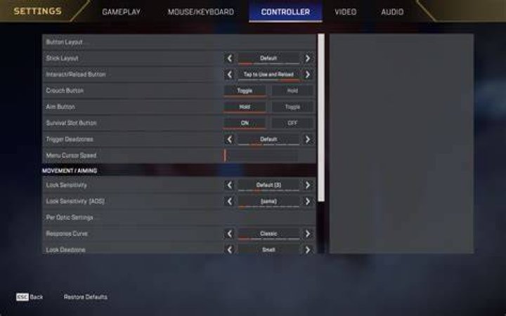 apex legends Best controller settings preset