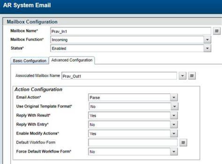 AR System Email Error Messages form - Documentation for AR System 21.3