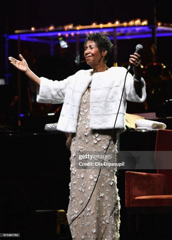Aretha Franklin performs onstage during the Clive Davis The Soundtrack of Our Lives Premiere Concert during the 2017 Tribeca Film Festival at Radio City Music Hall on April 19, 2017 in New York City.