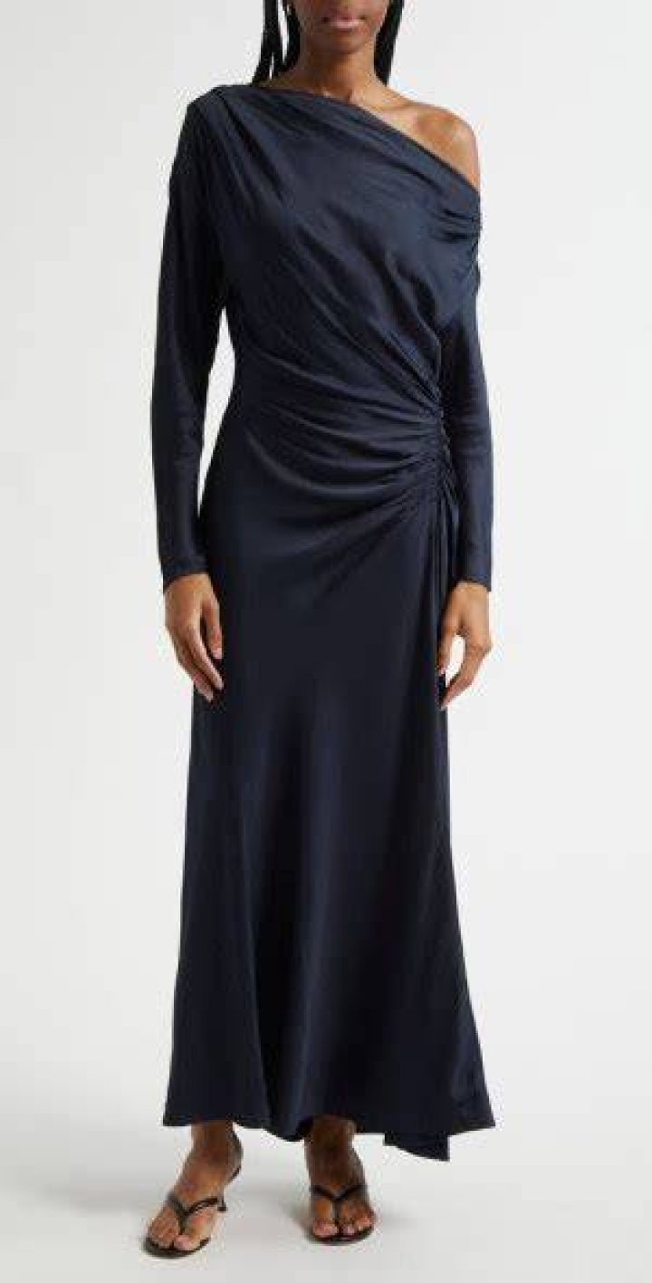 Asymmetric Long Sleeve Dress