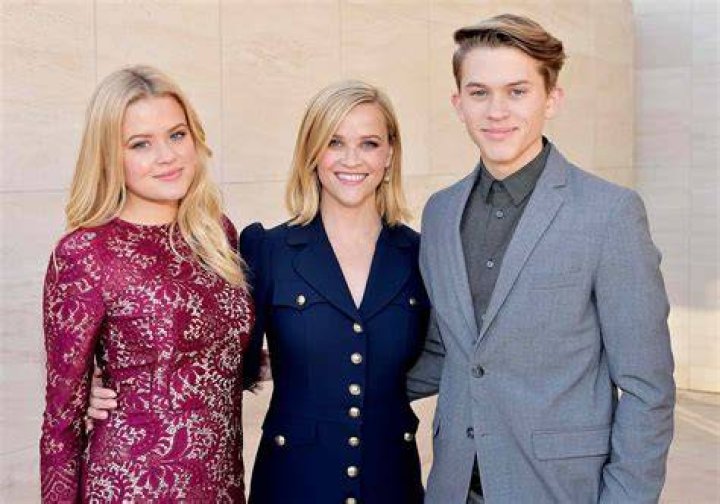 Ava Phillippe, Reese Witherspoon, Deacon Phillippe and Jim Toth. Photo / AP