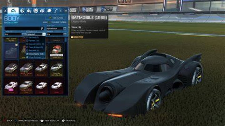 Batmobile Rocket League esports Meta Best Car to use