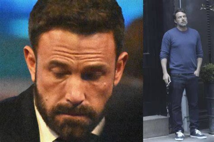 Ben Affleck looking on as Batman.