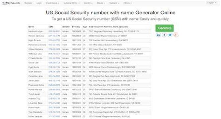 Best Fake SSN Generator | Social Security Number (SSN) Generator