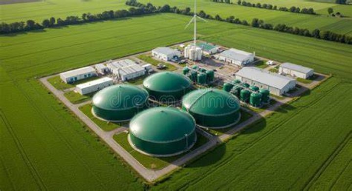 Biogas Plant, Aerial View