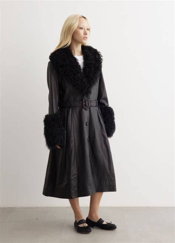  Black Foxy Leather Coat