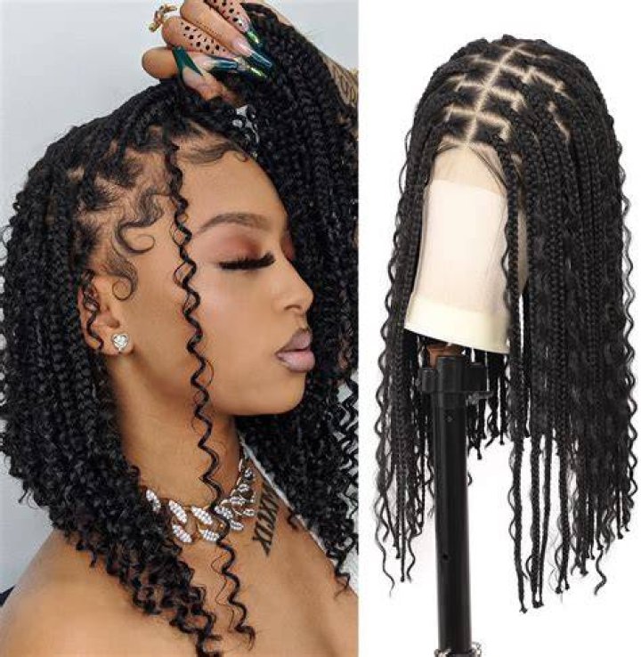 Boho Knotless Braid Wig/ Boho Braided WIg/ 26 Inches/Lace Etsy