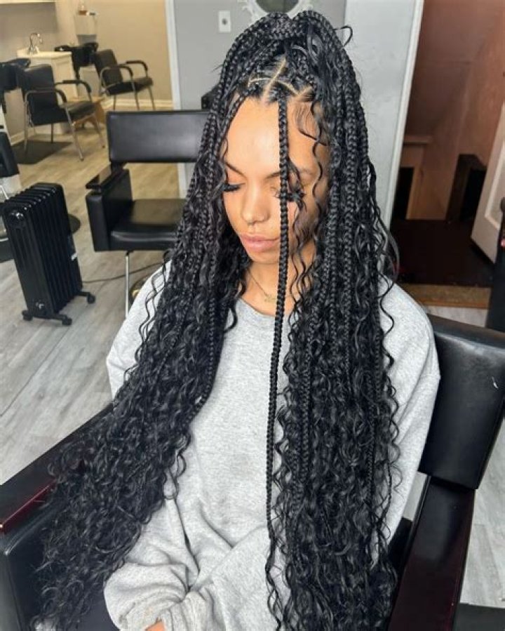 Boho knotless prettyin.braids Hair ponytail styles, Human braiding