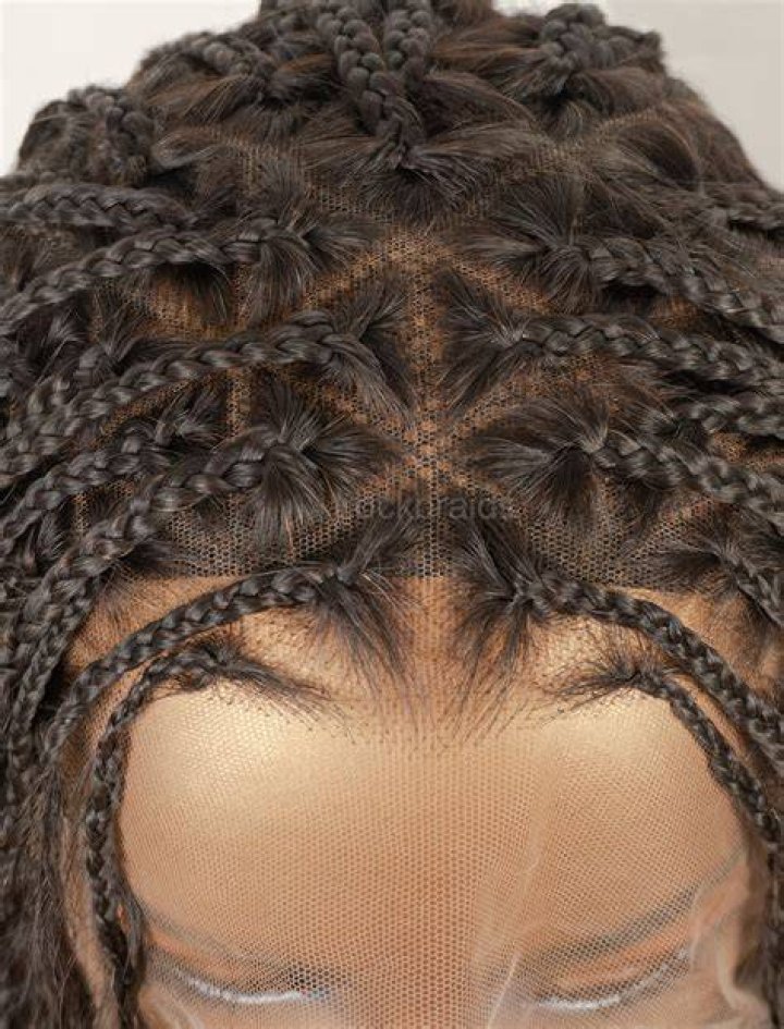 Boho Knotless Triangle Braided Wig Etsy