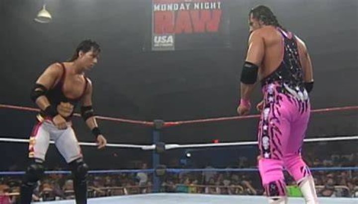 Bret Hart and 123 Kid hugging