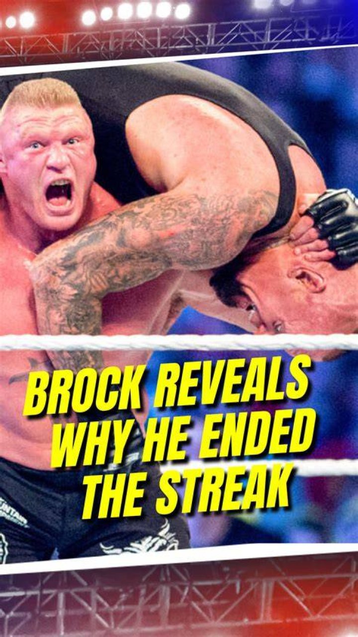 Brock Lesnar ending the streak and WWE Champion