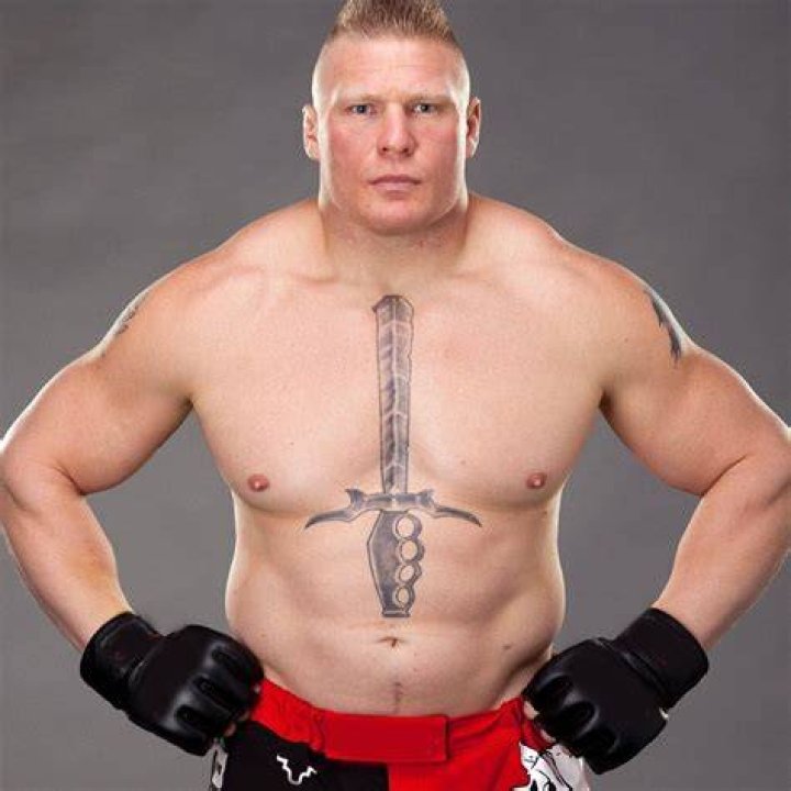 Brock Lesnar Sword Tattoo 