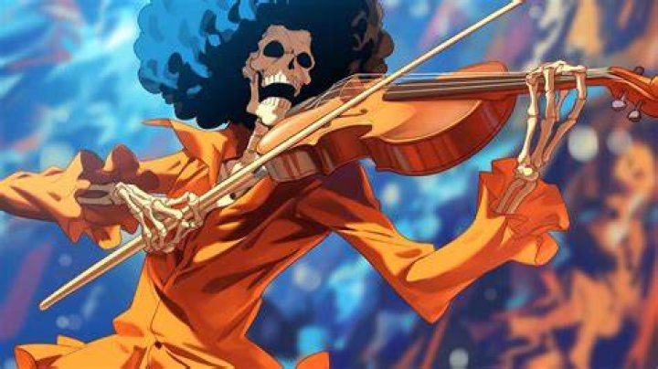 Brook playing the violin in One Piece