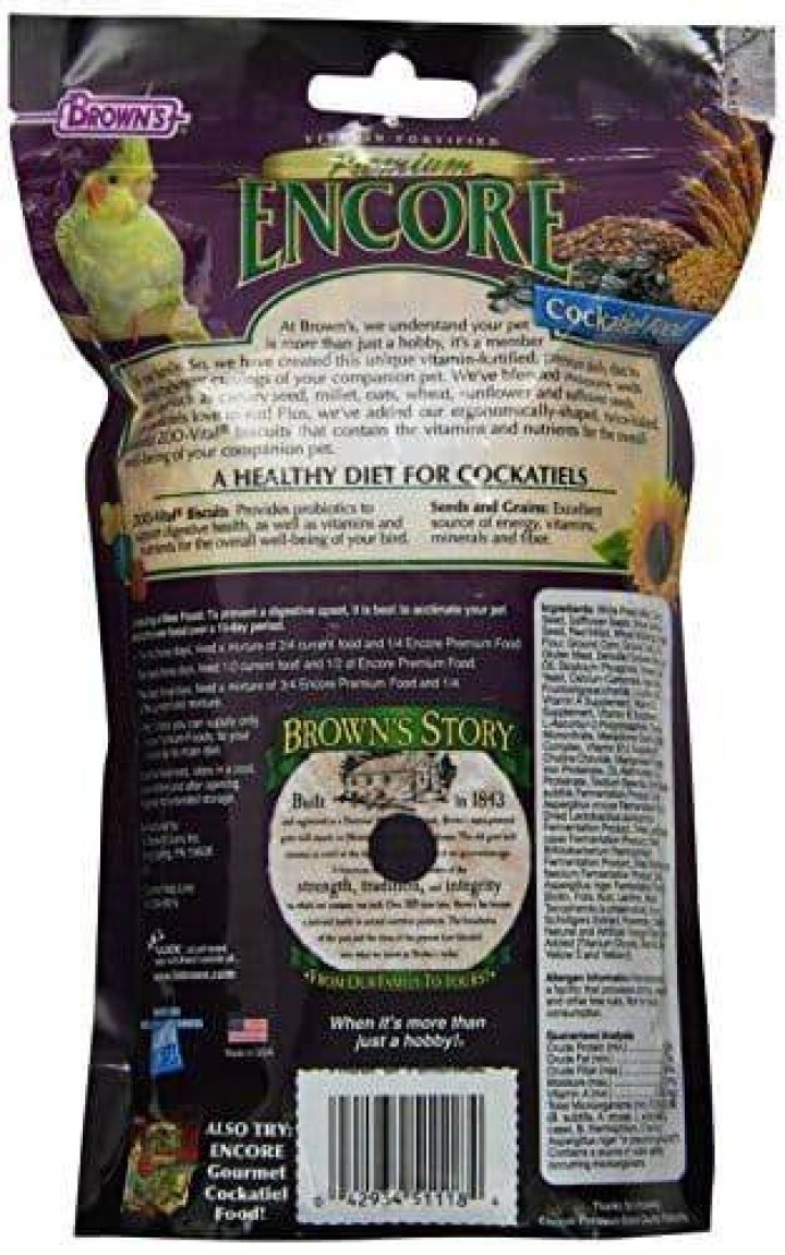 browns encore bird food