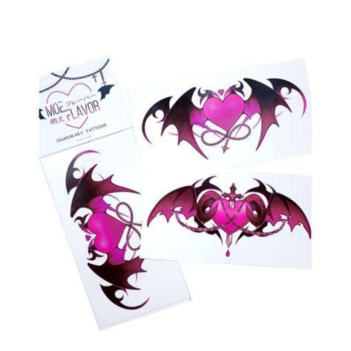Buy Kawaii Sexy Succubus Womb Temporary Tattoos Realistic Fake Body