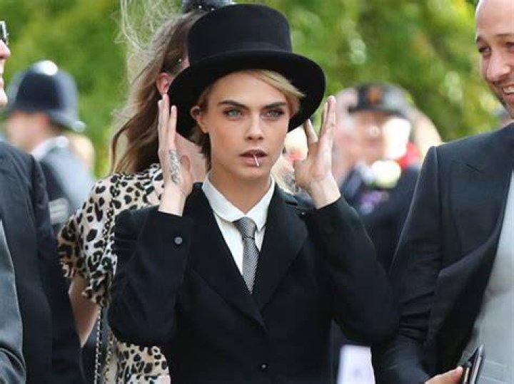 Cara Delevingne Wore a Top Hat and Tails to the Royal Wedding