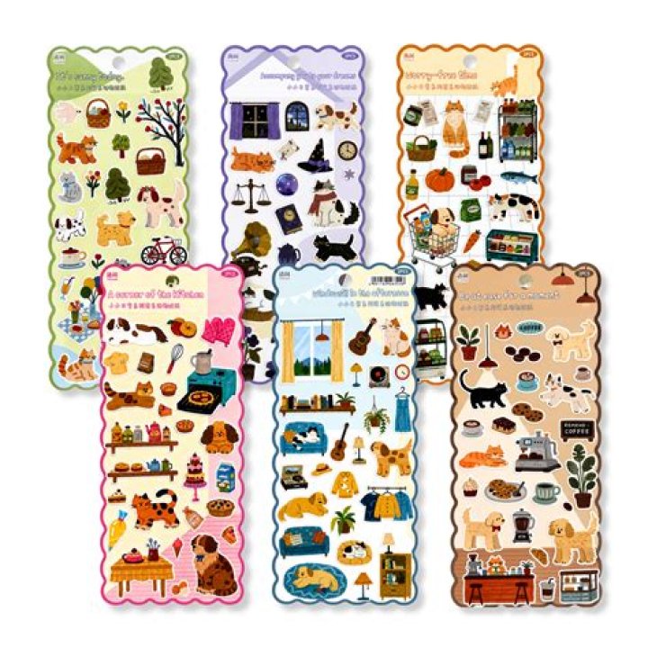 cats and dogs in pink background
