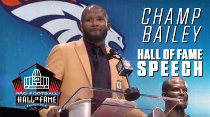 Champ Bailey giving a speech