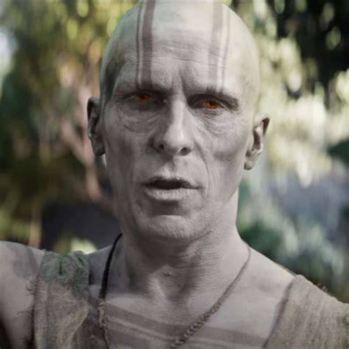 Christian Bale playing Gorr the God Butcher in Thor Love and Thunder