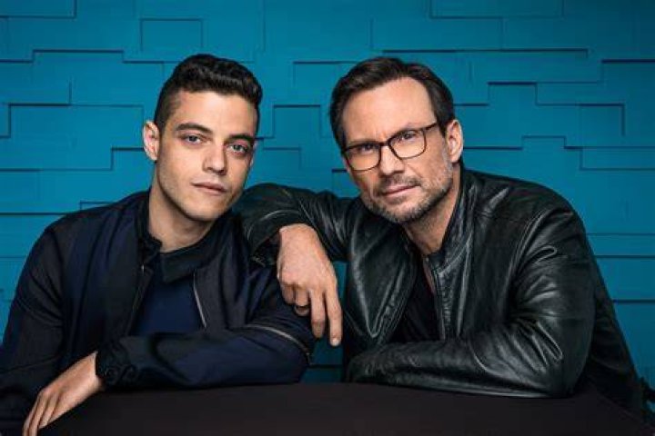 Christian Slater and Rami Malek in Mr. Robot Season 3